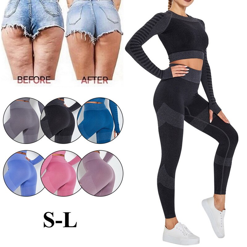 Vrouwen Stiksels Kleur Trainingspak Twee Delige Set Lange Mouwen Korte Lengte Top Elastische Taille Broek Vrouwen Sportkleding