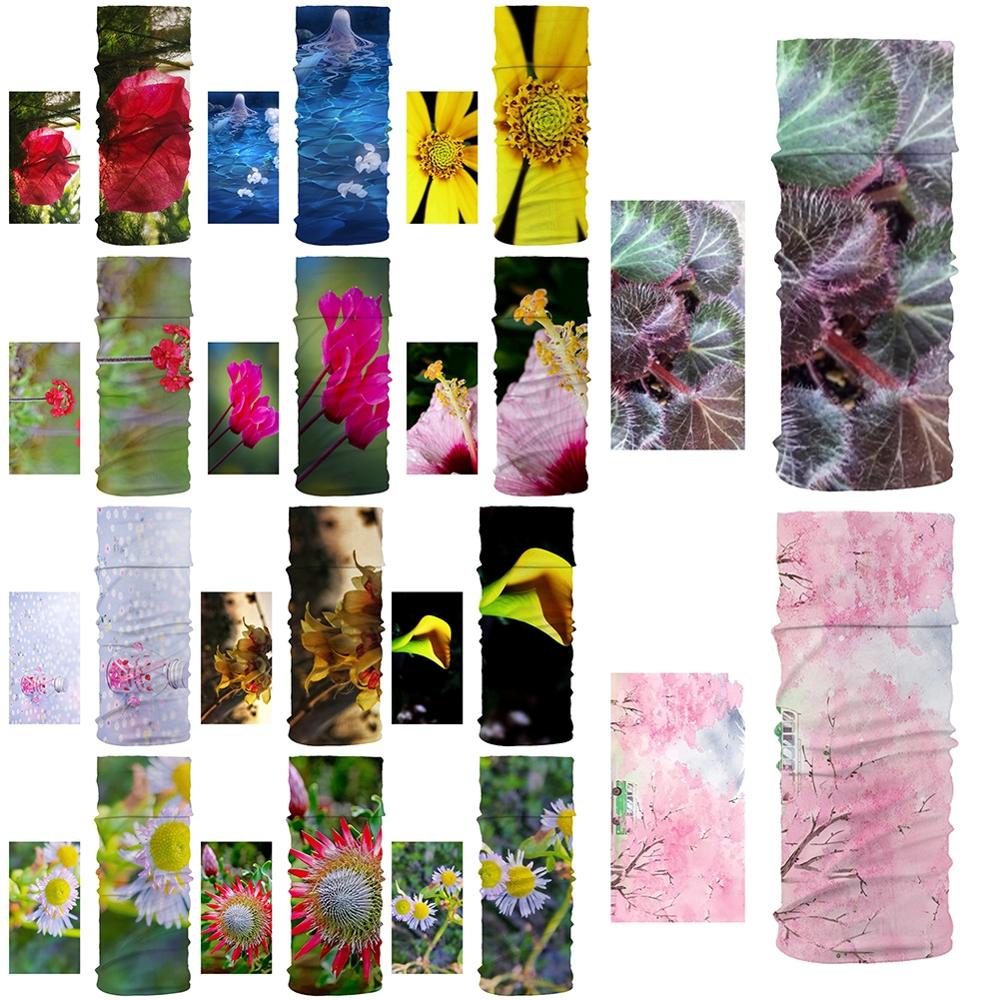 Dustproof Scarf Silk Scarf Small Daisy Pattern Trend Men and Women Unisex Magic Tube Scarf Four Seasons Universal