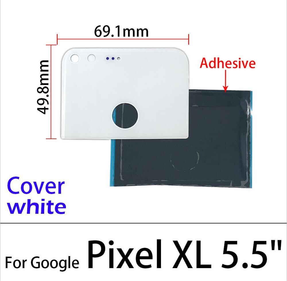 Rear Back Rear Camera Glass Lens Cover For Google Pixel XL / Pixel 2 XL / Pixel 3 XL 5.0" 5.5 " Camera Lens With Sticker: Pixel XL White Cover