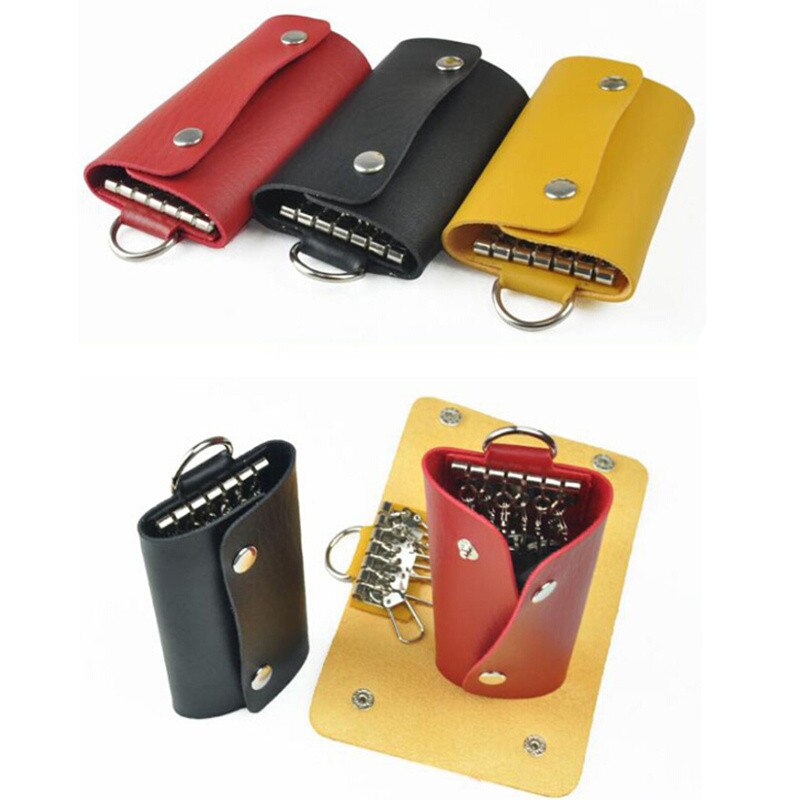 ISKYBOB nouveauté hommes femmes en cuir PU porte-clés porte-clés organisateur sacoche pochette étui porte-clés portefeuille accessoires de voyage