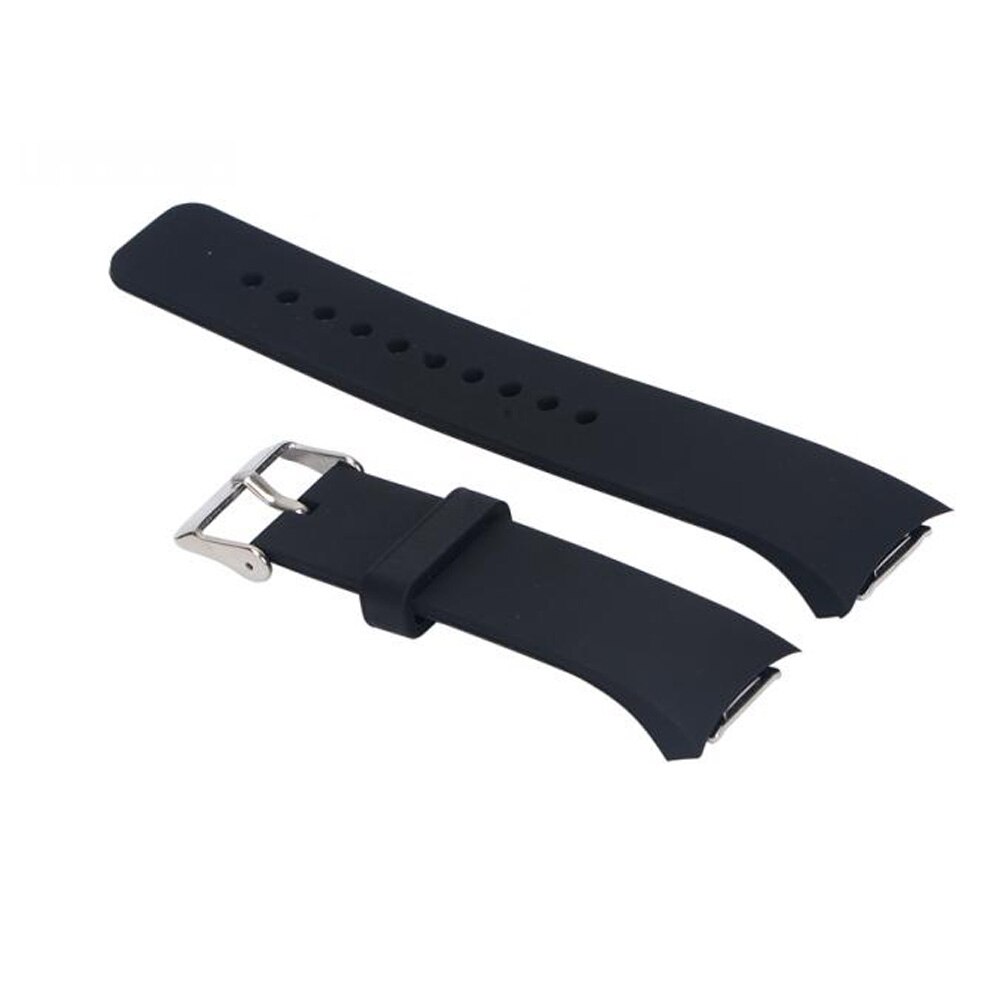 Siliconen Horloge Band Voor Samsung Galaxy Gear S2 R720 R730 Band Strap Sport Horloge Vervanging Armband 14 Kleuren Voor Keuze: Black