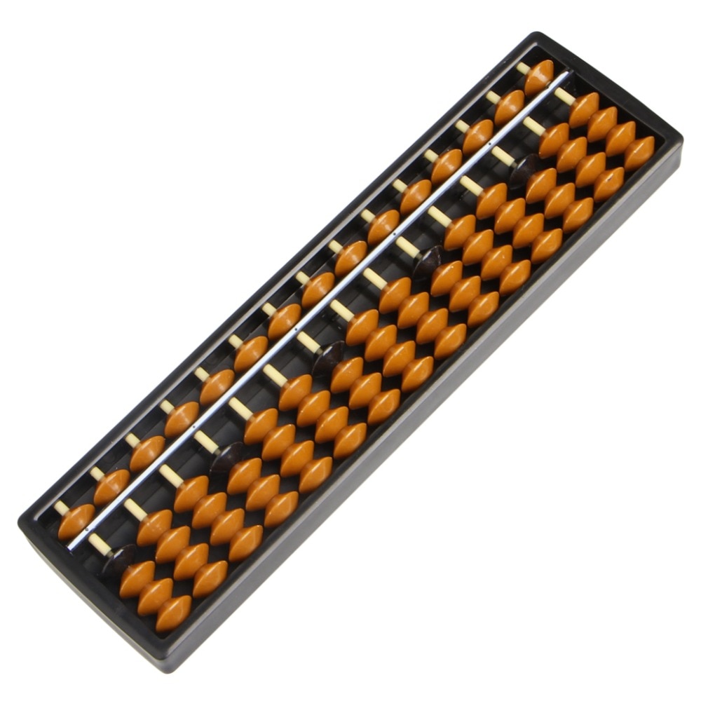 Plastic Abacus 15 Digits Arithmetic Tool Kid&#39;s Math Learn Aid Caculating Toys