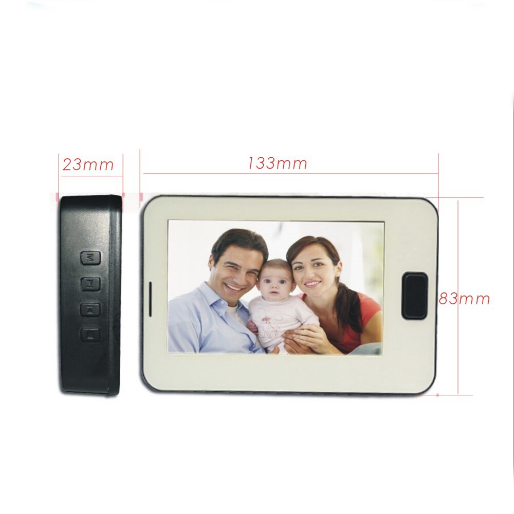 720p 4.3 tommer hd-skærm smart kiggehul visning dørklokke hjem synlig intercom dørtelefon
