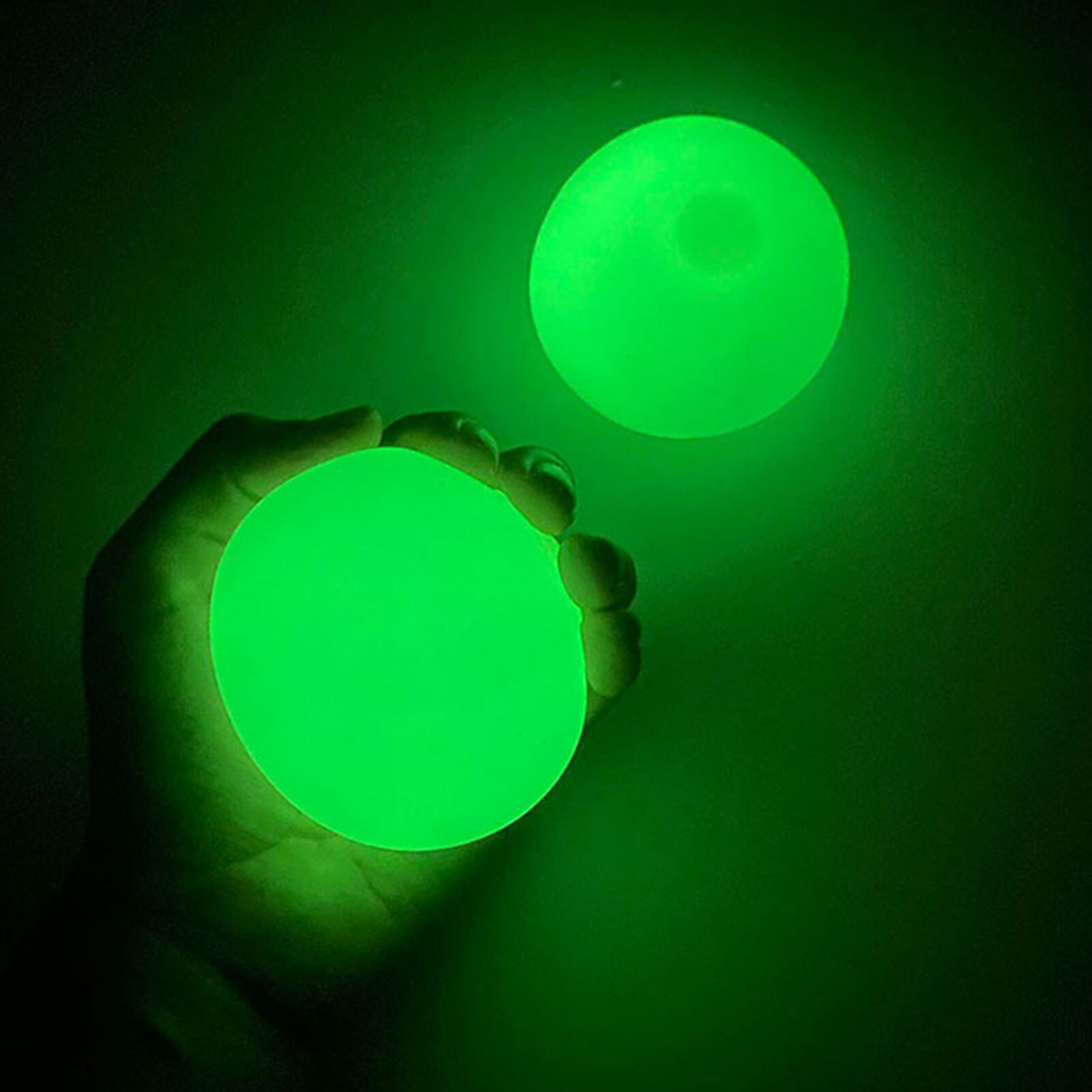 1/4/8 pièces boules collantes lumineuses jeter au plafond boule de décompression cible balle de courge collante jouet de décompression d'aspiration pour les enfants