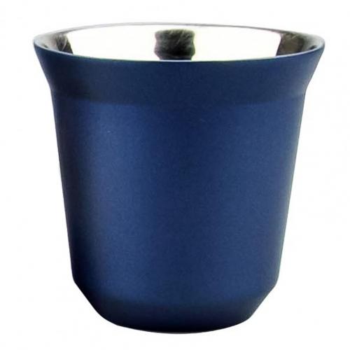 Double Wall Stainless Steel Espresso Cup Insulation Nespresso Pixie Coffee Cup Capsule Shape Cute Thermo Cup Coffee Mugs: Navy Blue
