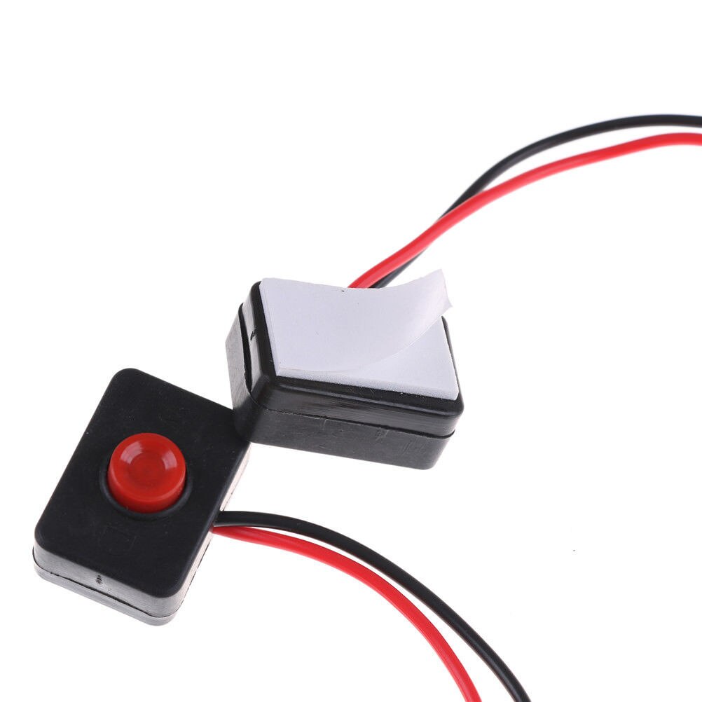 2 x DC 12C2A Adhesive base push button momentarily action wired switch for automobiles