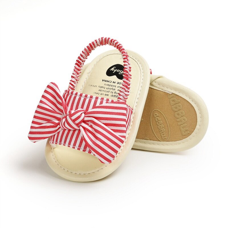 Baby Girls Bow Breathable Anti-Slip Summer Shoes Sandals Toddler Soft Soled First Walkers Shoes