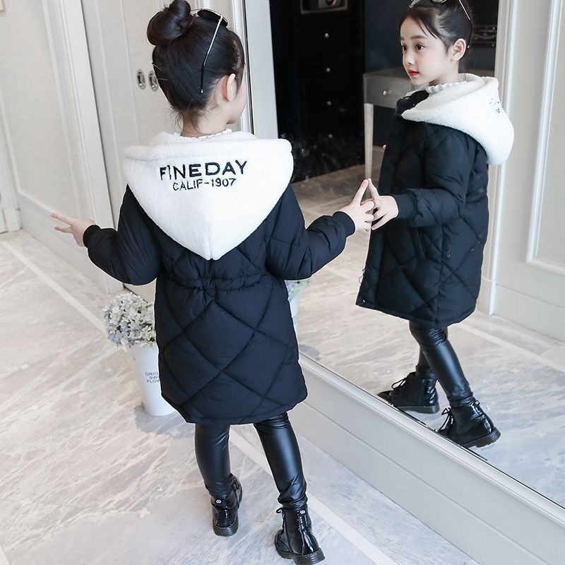 Meisjes Winterjas Warme Jas Kleding Dikke Parka Kinderen Winter Jassen Kids Grote Bont Kap Bovenkleding Voor 4-14years