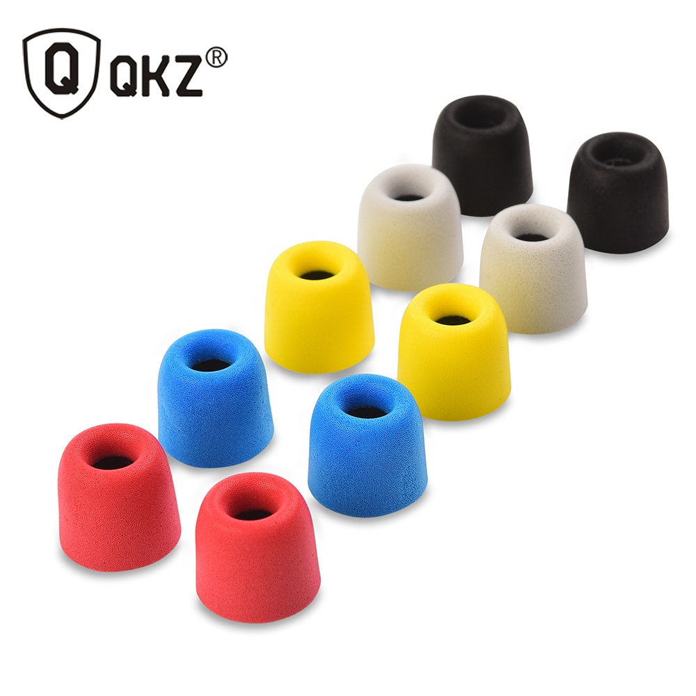 QKZ T400 10 stuks Oortelefoon tips Memory Foam QKZ Originele 5 Pairs foam tips T400 Oorkussens voor alle in oor hoofdtelefoon