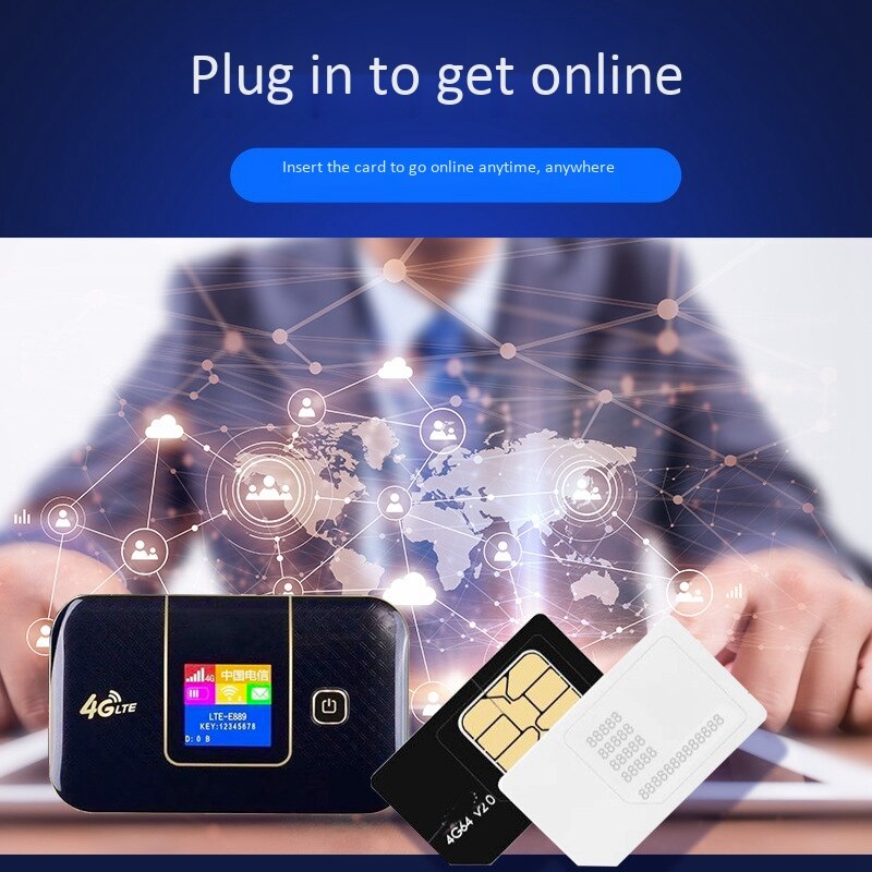 Unlocked 4G Router Lte Wifi Network Card Portable 150Mbps Wifi Router Hotspot 6800Mah Charging for Mobile Tablet Pc