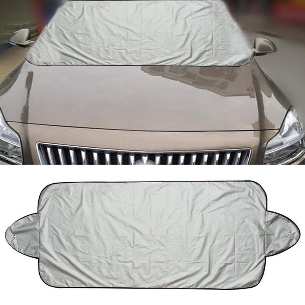 Auto Abdeckung Schnee Eis Schutz Visier Sonnenschutz Fornt Heckscheibe Abdeckung Block Schilde 1 setzt nov9: Silber-  150 x 70cm