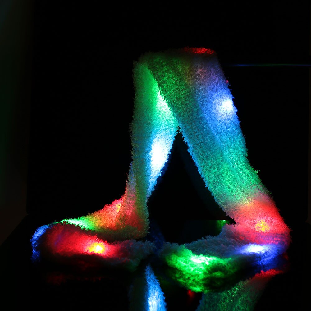 Cool Flash light Scarf Christmas Halloween Light Wool LED Funny LED Scarf