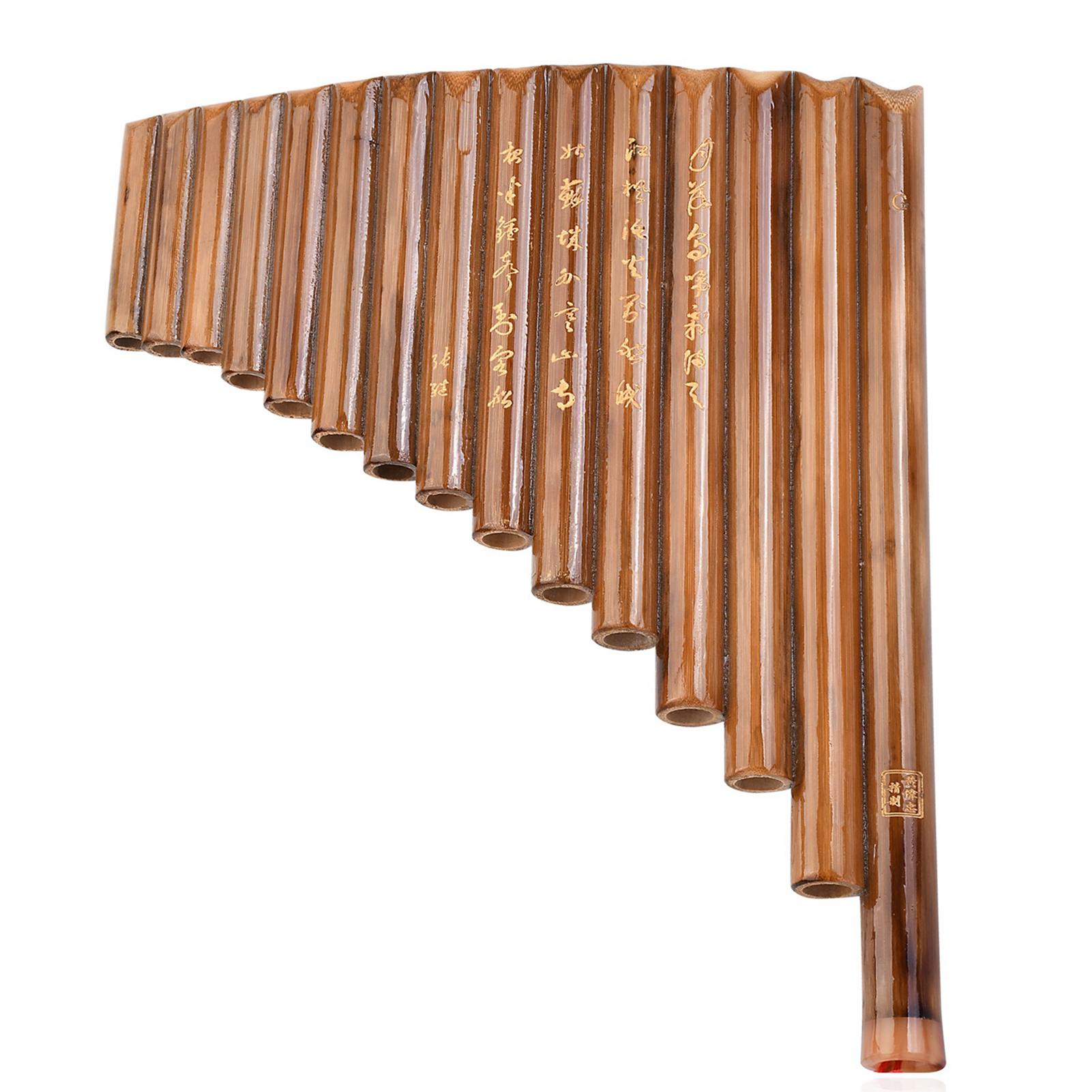 15 rohre G Schlüssel Pfanne Flöte Satz Volk Instrument Natürliche Bambus Wind Instrument Bambus Panflöte &Ampere; Tasche &Ampere; Reinigung Stock tuch