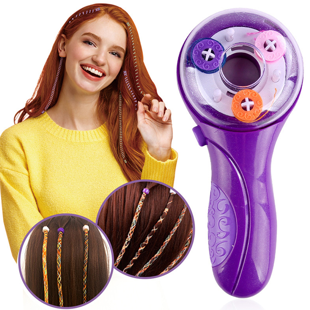 Máquina trenzadora de pelo, máquina trenzadora de pelo, herramienta de estilismo DIY con gancho para el pelo, banda de goma, Kit de herramientas de peinado, para niños
