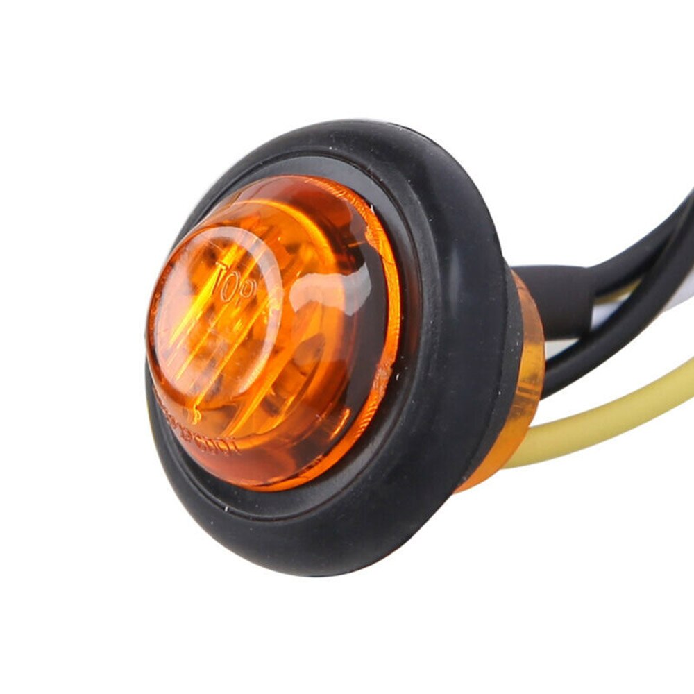 thumbnail image 2 of 50 Pack Amber 3/4 Inch Smoked Lens LED Marker Lights - 12V Side Bullet Lights For Trucks, Trailers & RVs 2 of 3