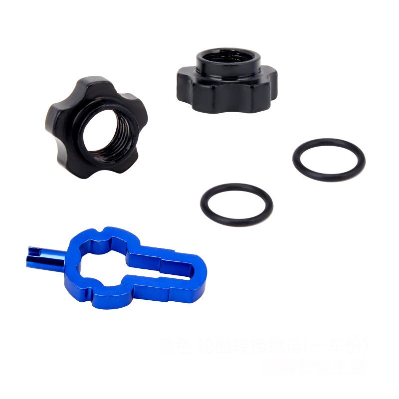Polkupyörän tubeless presta venttiili schrader venttiilin muunnosmutteri sovitin mtb pyörän venttiilin vanteen muunnosmutteri asennusavaimella