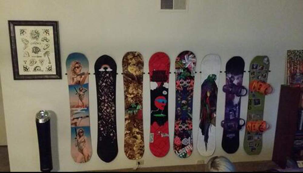 Pmsanzay Snowboard Wall Mount Display Hanger Rack, Snowboard Wall Mount Storage, Floating Hanger Rack - Invisible - Hold