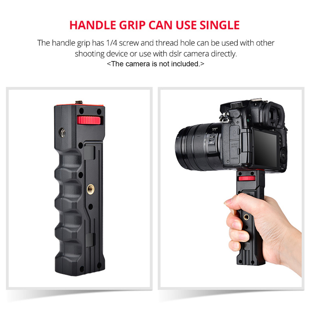 Draagbare Smartphone Video Rig Handheld Telefoon Stabilizer Grip Kooi met Telefoon Houder 3 Koude Schoen Mounts Handvat voor iPhone Xs