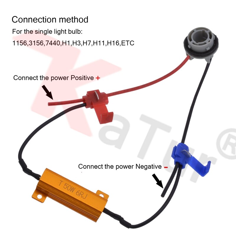 2pcs DIY Canbus Error Free Decoder Led Warning Canceller Anti-Flicker Canbus Resistor For Fog Lights Turn Signal Brake Lights
