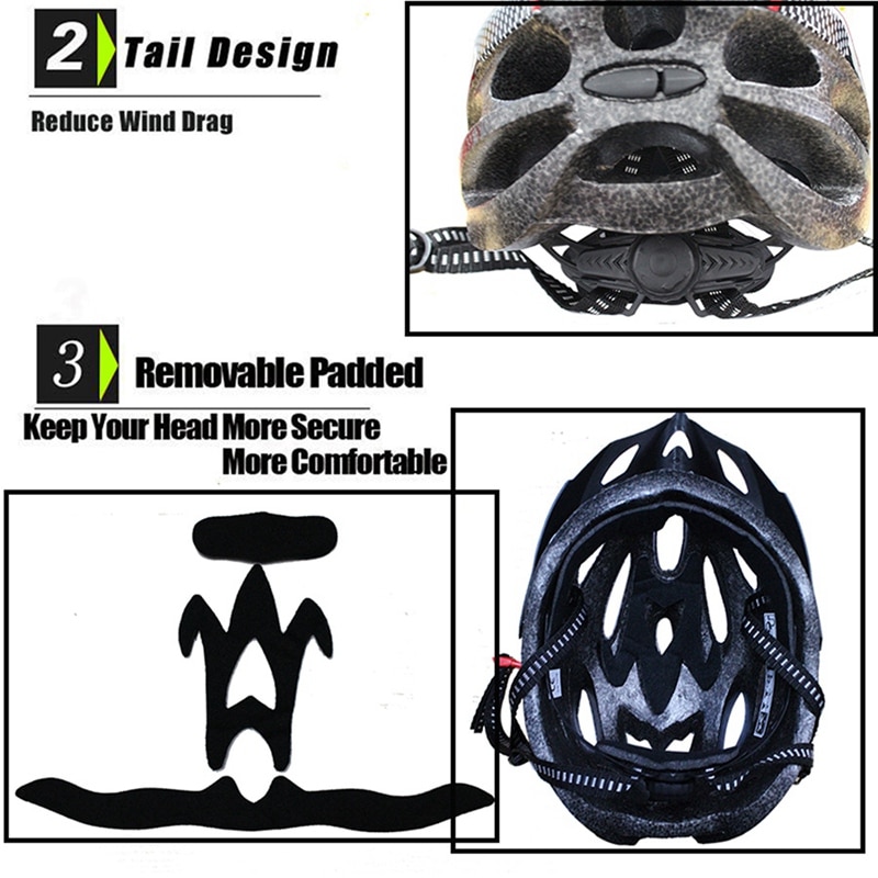 Bike Helmet Lightweight Adjustable Mountain Road Bike Safety Helmet for Men Women Bicycle Equipment