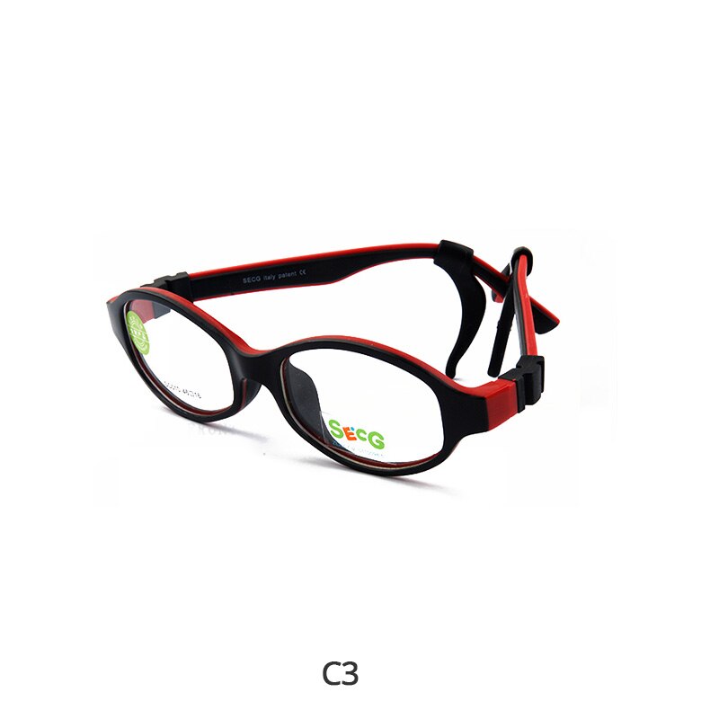 SECG-Montura Flexible y suave para niños, montura de gafas de niño para gafas ópticas: C3