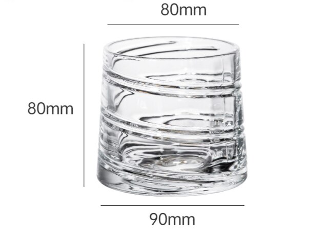 Copa de Whisky giratoria superior, juguetes de vaso, rocas de Whisky, Brandy, Snifter, copa de vino, girasol, artefacto de alivio de presión, vaso de cerveza divertido: Whirlwind Pattern