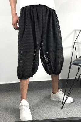 Original Man Summer Mesh Mesh loose in the pants dark dark trend trend brand perspective of Thin Harun Pants
