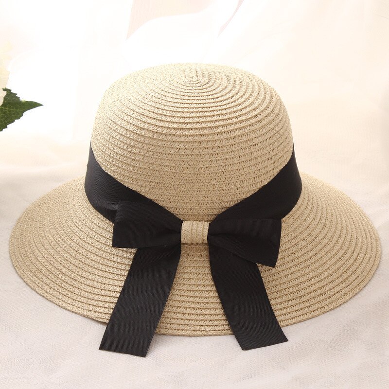 Femmes Nouvelle Dames Femmes Décontracté À Large Bord Disquette Pliable Paille Plage Chapeau Décontracté Chapeaux Gorras: BG