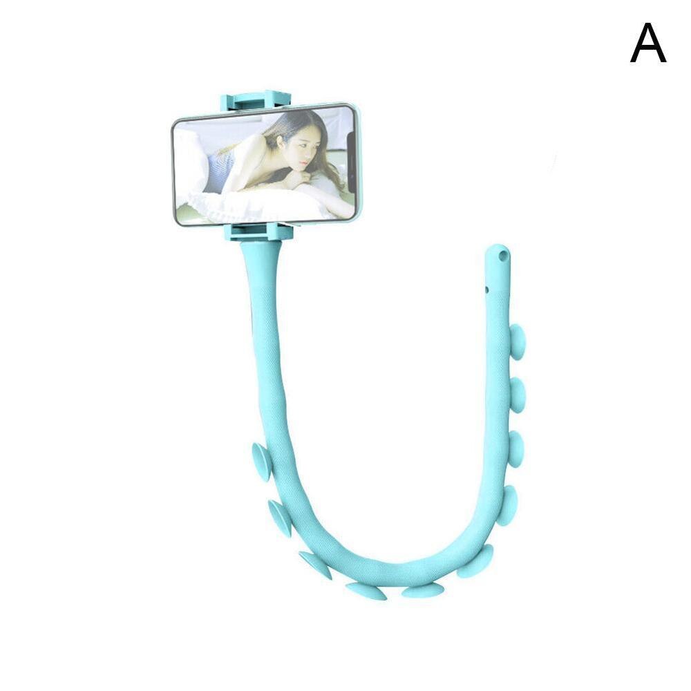 Shellnail søt caterpillar lazy bracket mobiltelefon holder orm fleksibel telefon sugekopp stativ for hjemmevegg stasjonær sykkel: Telefon holder en