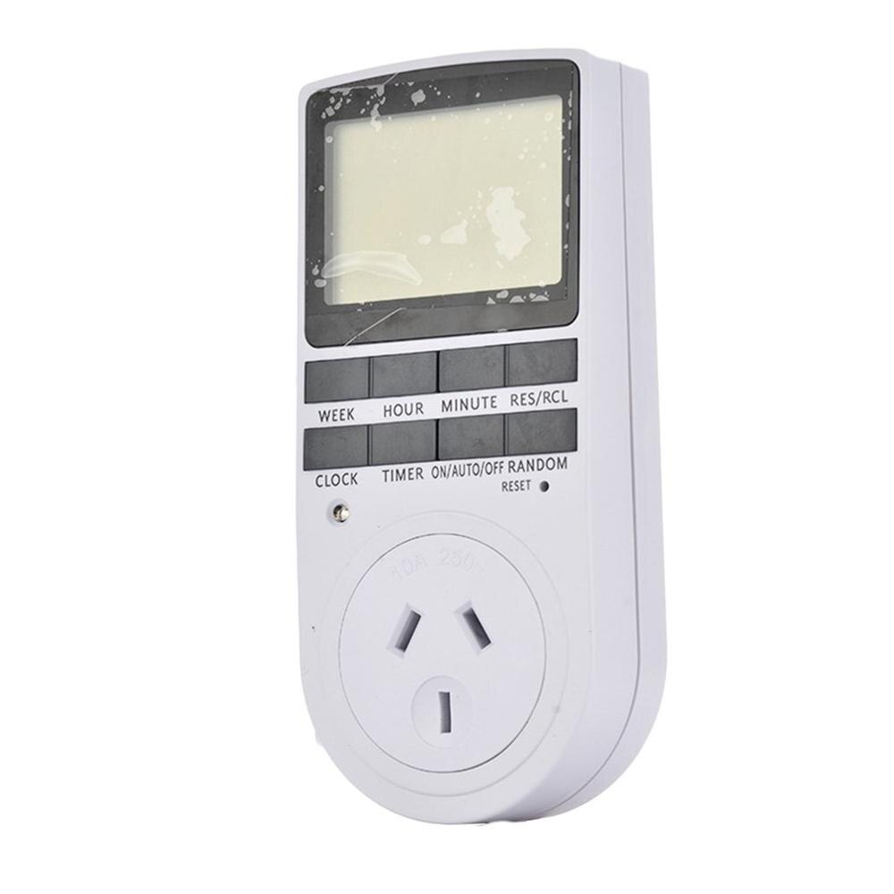 Electronic Digital Timer Switch EU US AU UK Plug Kitchen Timer Outlet 230V 50HZ 7 Day 12/24 Hour Programmable Timing Socket: AU Plug