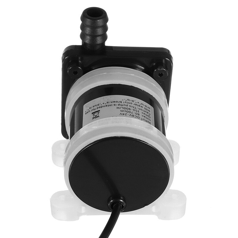 Dc 24V Zonne-energie Borstelloze Magnetische Dompelpomp 900L/H Visvijver 1200MA Soepele Werking Zwart 22W Abs Roestvrij