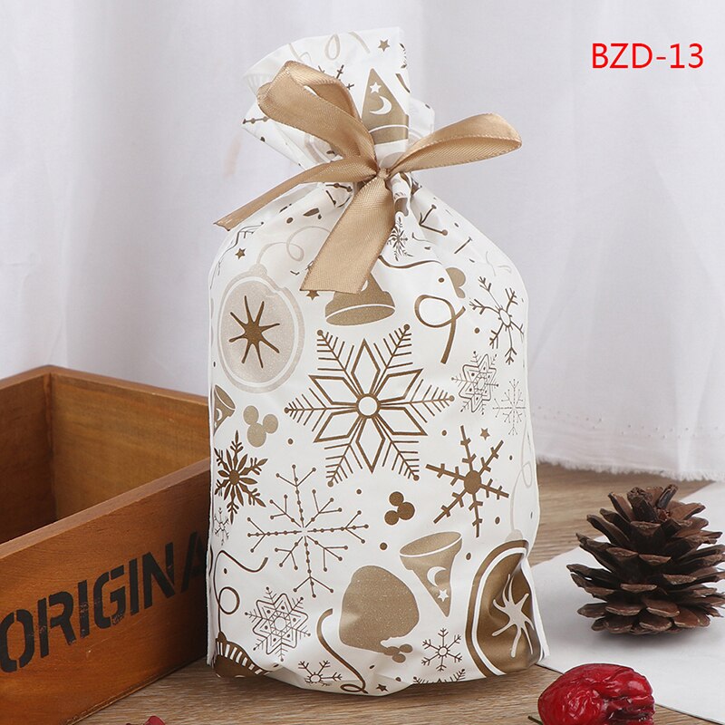 10 stk julemand juletræ pakkeposer godt år jul slik poser navidad glædelig jul poser: Bzd -13
