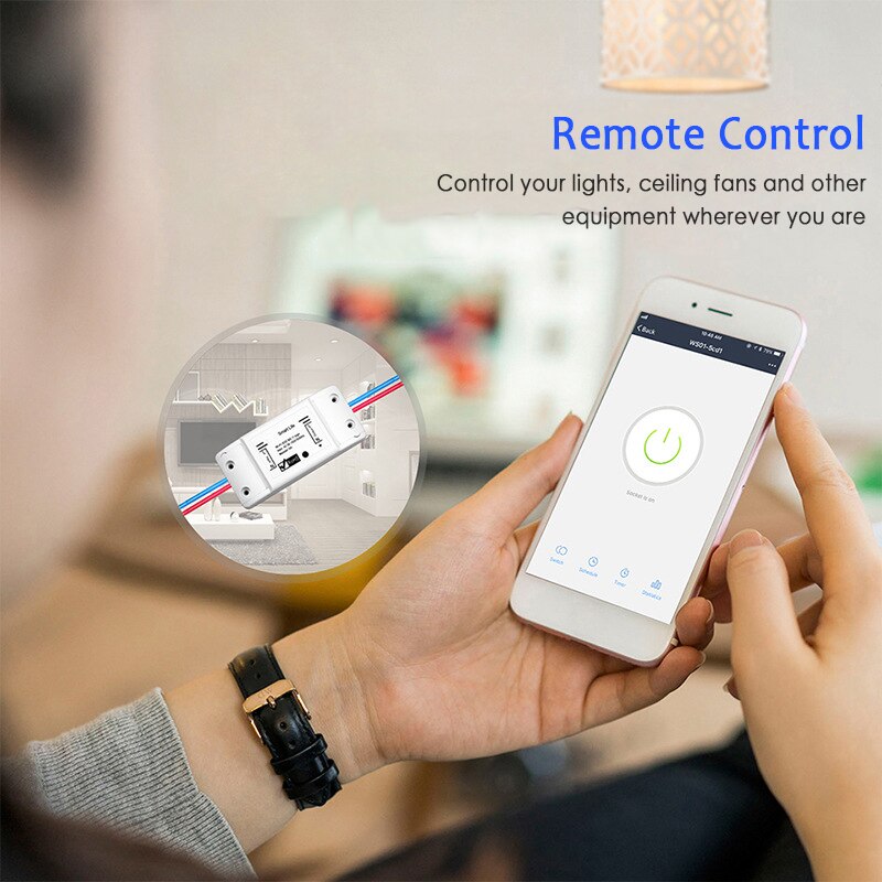 10A Wireless Smart Home WiFi Switch Universal Breaker Smart Life APP Smarthome Timing Light Switch With Alexa Google Home Voice