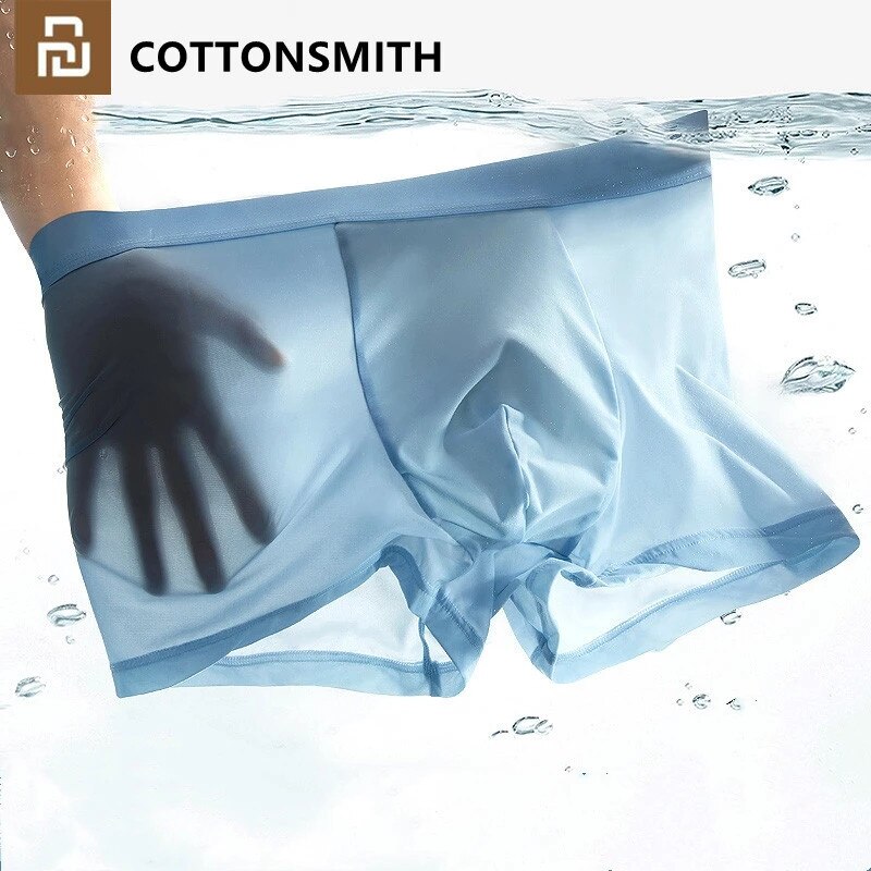 Youpin Cottonsmith Men&#39;s underpants airy ice silk breathable Superfine fiber light breathable 3D seamless experience 2 Packags