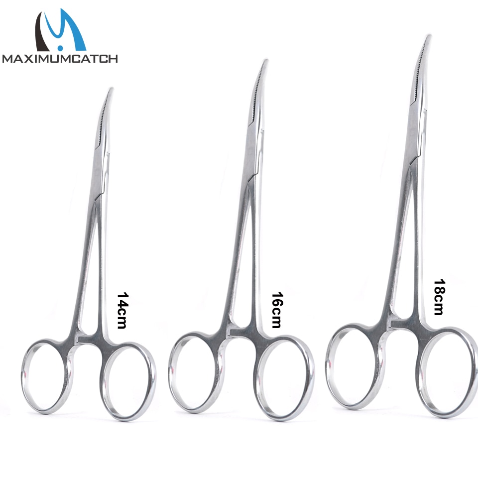 Maximumcatch 14cm 16cm 18cm Fishing Accessory Curved Hemostats Fly Fishing Forceps