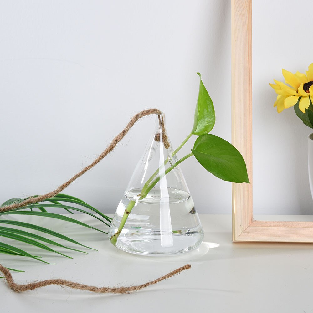 Jardín de casa, bola colgante de cristal, florero, planta, maceta, terrario, contenedor para decoración de fiestas y bodas, decoración colgante creativa