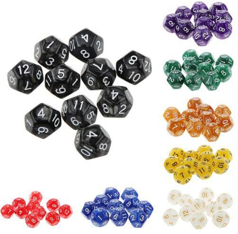 25 Count Diverse Pack Van 12 Zijdige Dobbelstenen-Multi Gekleurde Assortiment Van D12 Polyhedrale Dobbelstenen