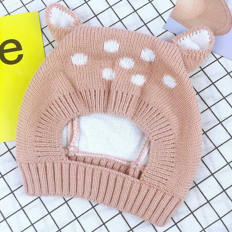 Søde hjorte ører nyfødt baby hue vinter efterår strik baby dreng pige hue hue børn hue hue nyfødt fotografering rekvisitter: Lyserød