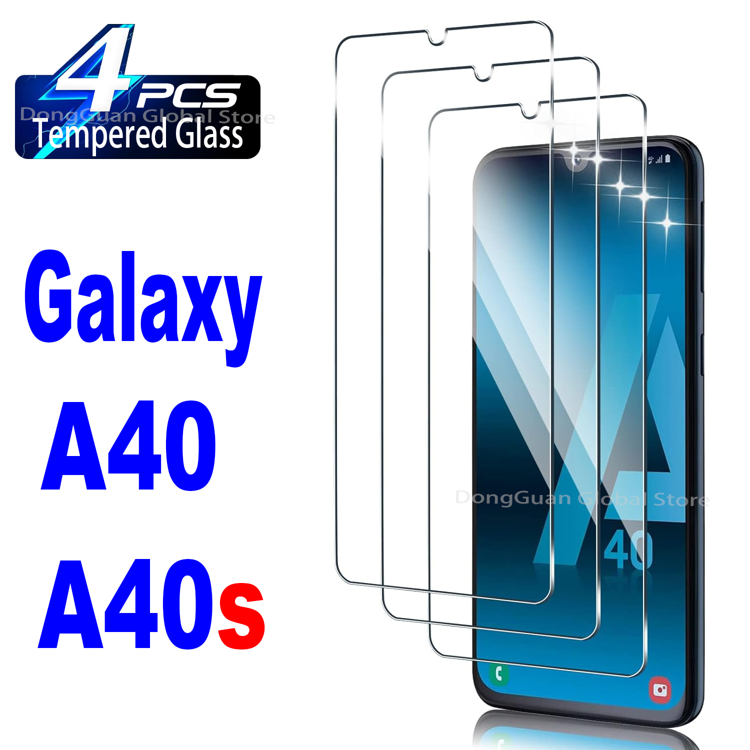 Voor Samsung Galaxy A40 A40s gehard glas screenprotector glas