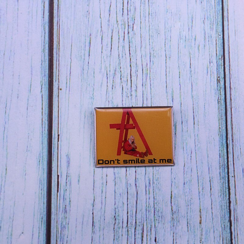 Nie uśmiechaj się robić mnie broszka emaliowana przypinka przypinki na klapę ze stopu metali