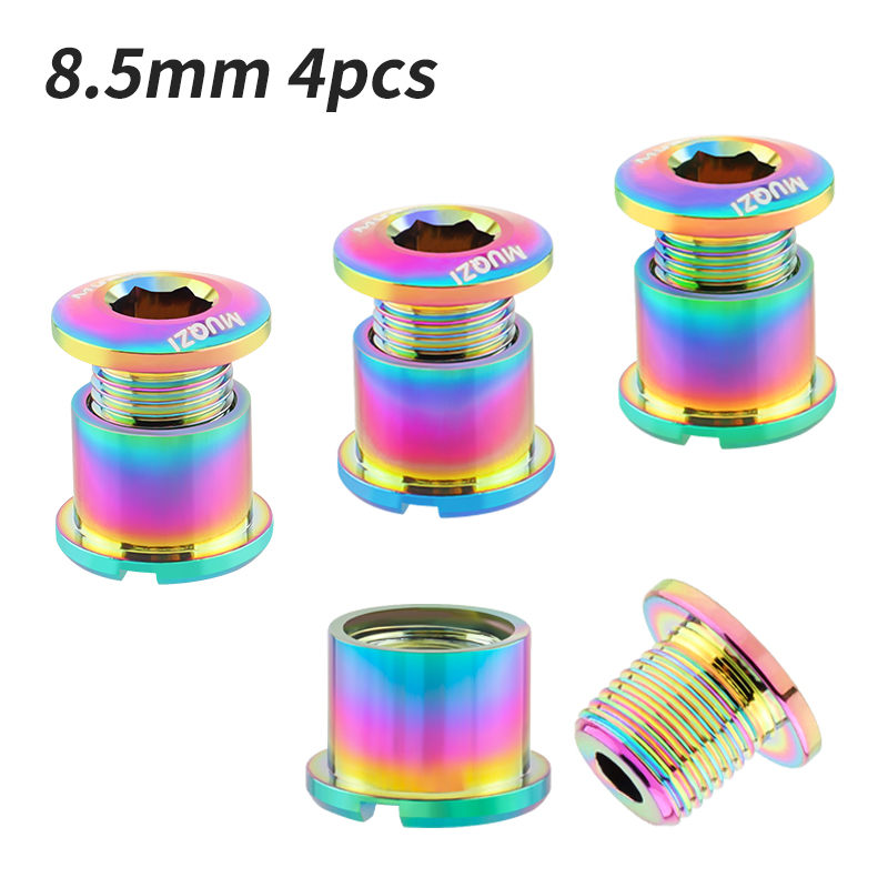 MUQZI 4/5PCS Kettingblad Bouten Enkele Dubbele Kettingblad Schroeven Mountain Road MTB Crank Bouten 6.5/8.5mm