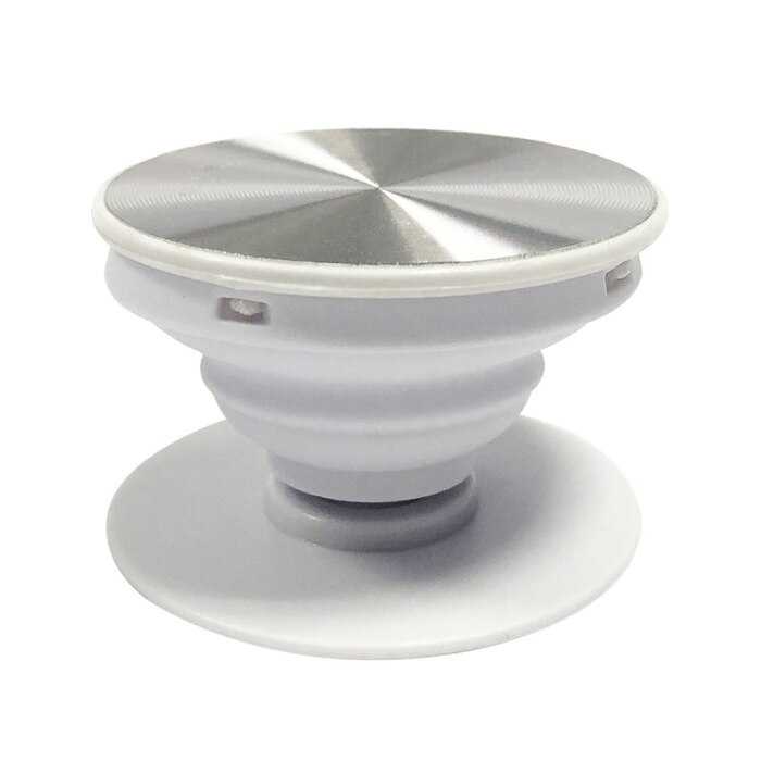 Cell Phone flat Airbag bracket Holder Mount Pull Out Collapsible Grip Stand Folding telescopic bracket: white