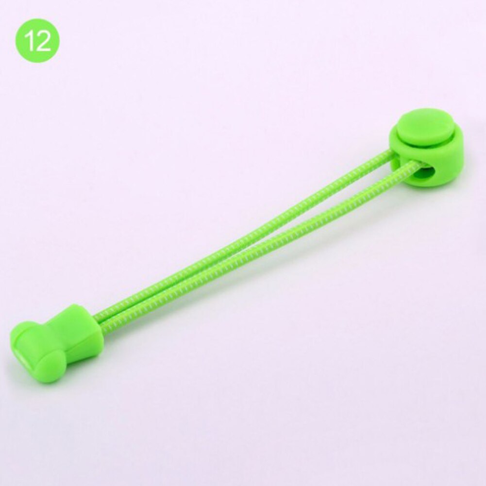 1 pièces lacets paresseux élastique sans attache verrouillage lacets ronds pour garçons et filles fermeture rapide lacets et lacet rond: fluorescent green
