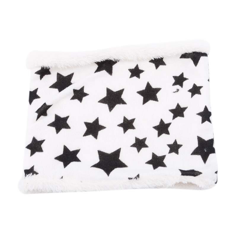 Herfst winter baby warmhoudsjaal vijf sterren print babysjaal jongens en meisjes katoen kinderen stippen print ring kinderen lus sjaals: 5 zwarte sterren