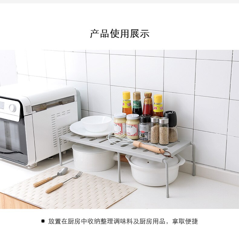 Keukenkast aanrecht plank organizer rekken uitbreidbaar stapelbaar voor keuken badkamer onder gootsteen voorraadkast bureaublad opbergruimte