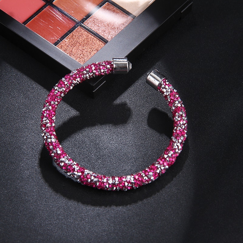 Exquisita pulsera de cristal RscvonM, brazalete abierto de , pulsera femenina para mujer, joyería nueva de , brazaletes de