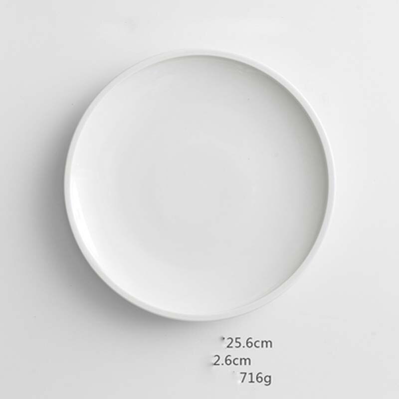 Assiette à steak et à dessert, ensemble de plats de cuisine occidentale de couleur nordique, assiette à pâtes pour restaurant de célébrité: I