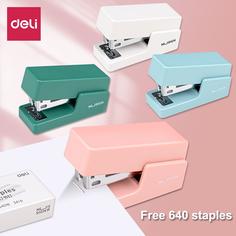 Deli – agrafeuse Portable multifonction pour enfants, petite agrafeuse à usage étudiant, pour la maison ou le bureau