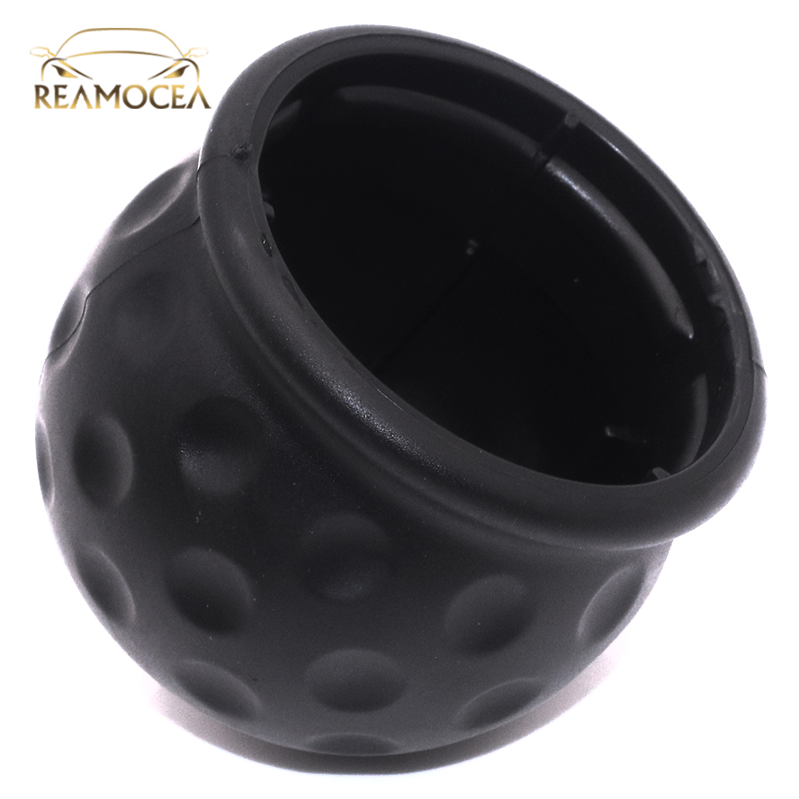 Reamocea 1Pc Rubber Universal 50mm Black Tow Bar Ball Cover Protective Cap Towing Hitch Caravan Trailer Towball Head Protector