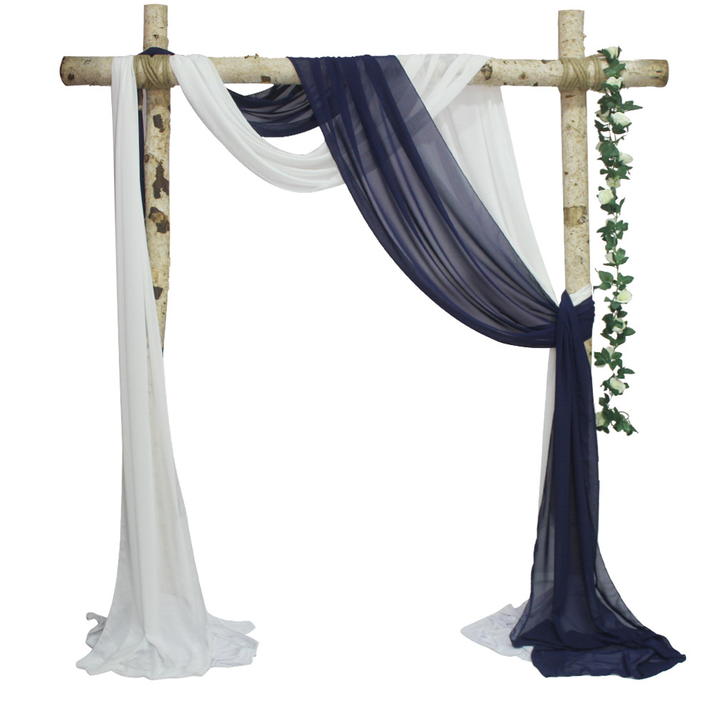 20FT Hochzeit Arch Drapieren Chiffon für Fotografie Chiffon Hochzeit Vorhänge Chiffon Stoff Kulissen Für Wohnzimmer